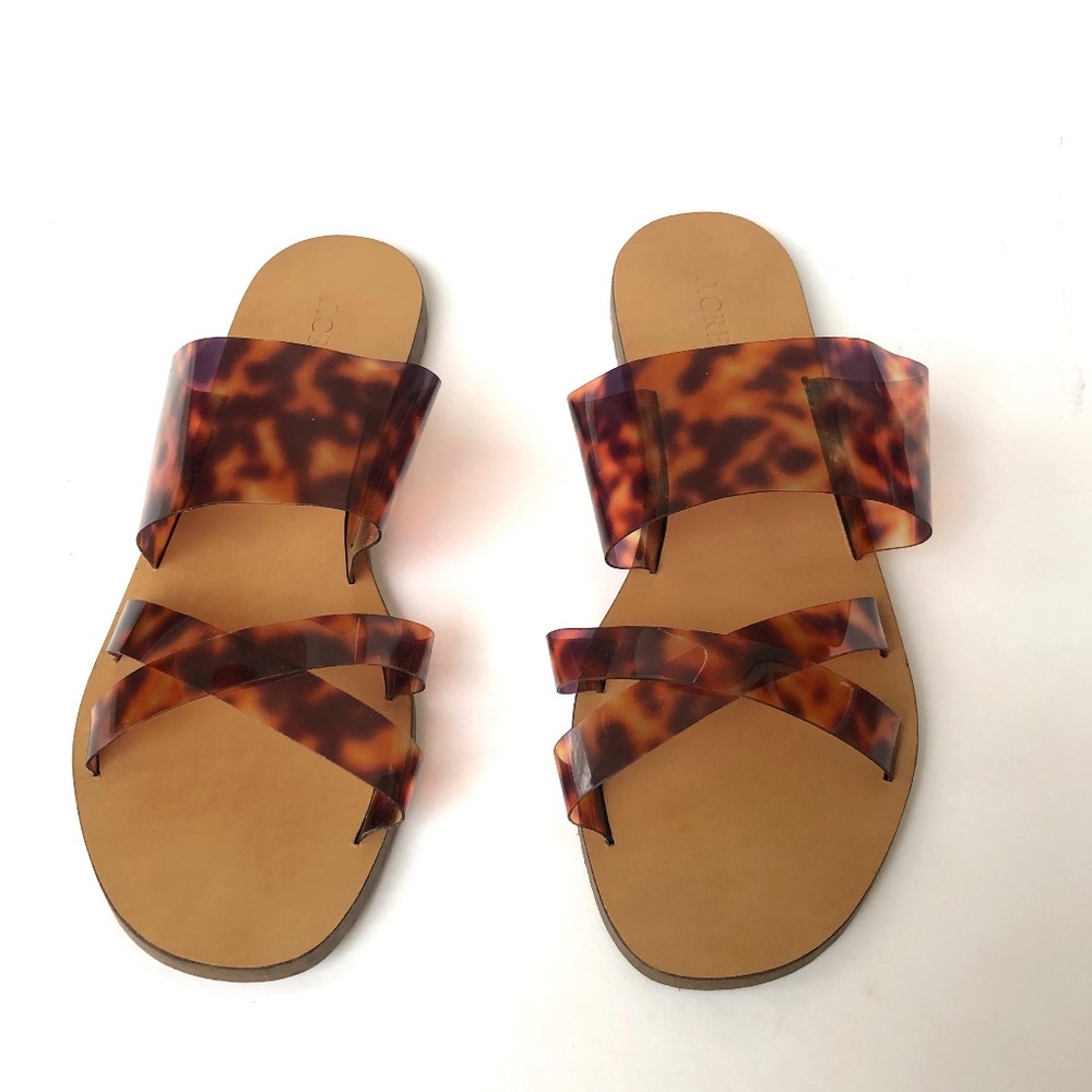 J.Crew Womens Tortoise Shell-style Sandals, Size 9